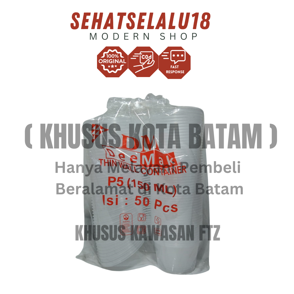 Thinwall DM Sauce Cup / Cup Sambal - 150ml - Ideal untuk Saus dan Cocolan - 50 pcs Transparan