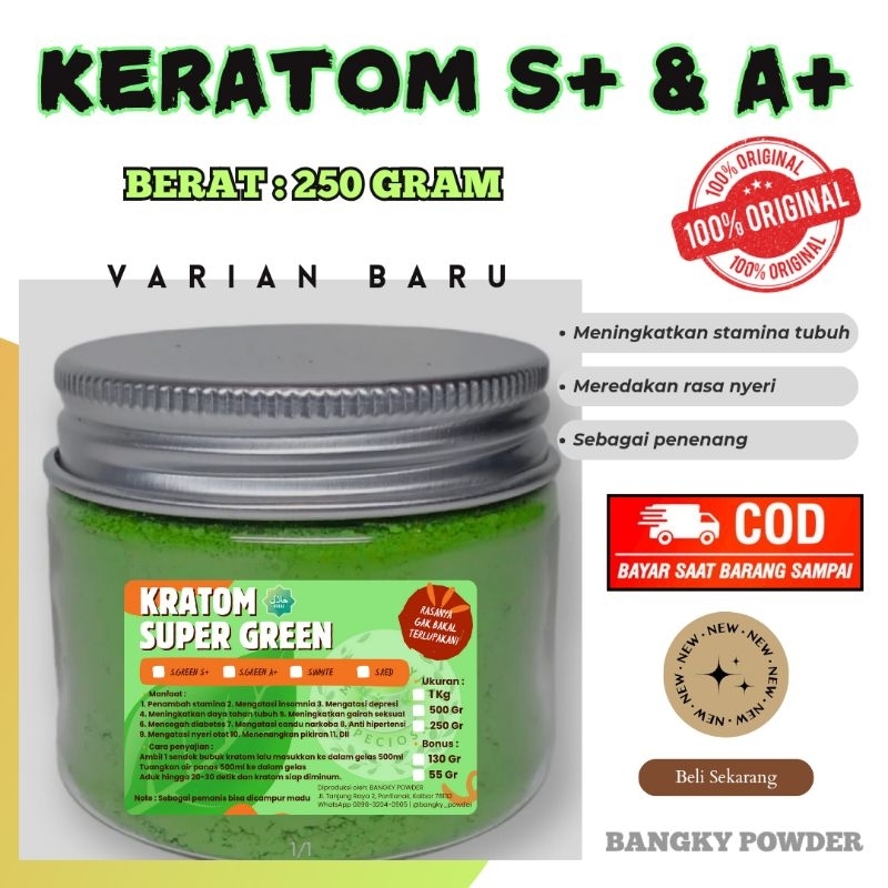 

VARIAN BARU BANGKY POWDER SERBUK PURLI BUBUK DAUN PURLIK HIJAU KRATON S+ KALIMANTAN