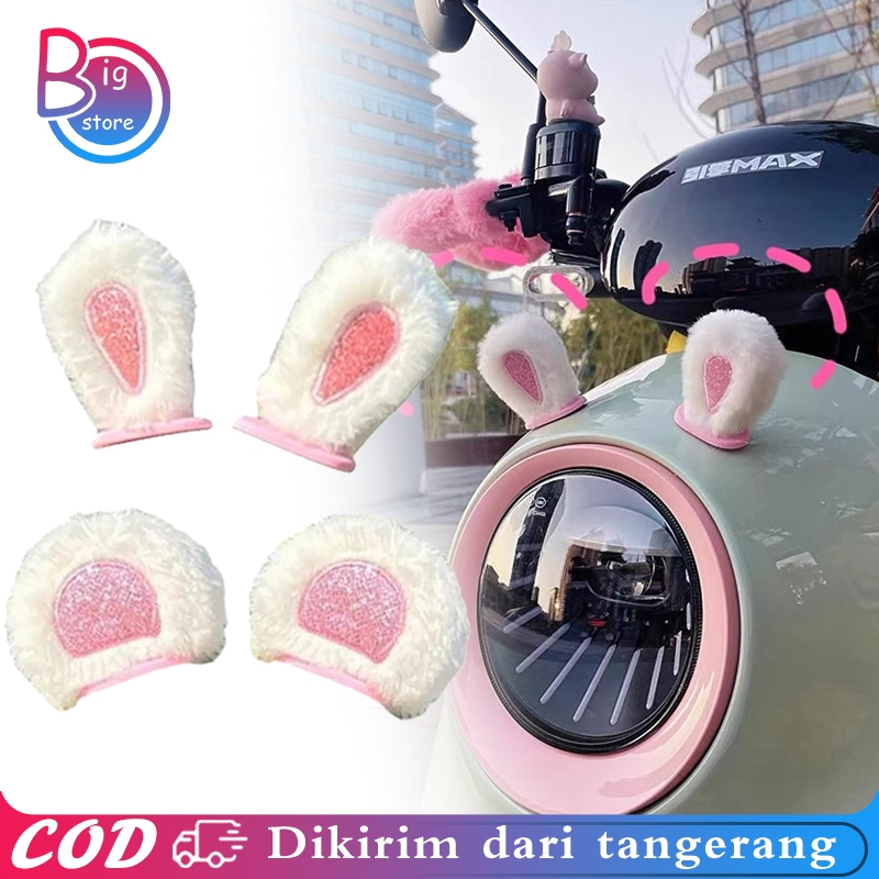 Sepasang Aksesoris Telinga Sepeda Listrik Mobil Kuping Sepeda Listrik Ornament Aksesoris Sepeda List