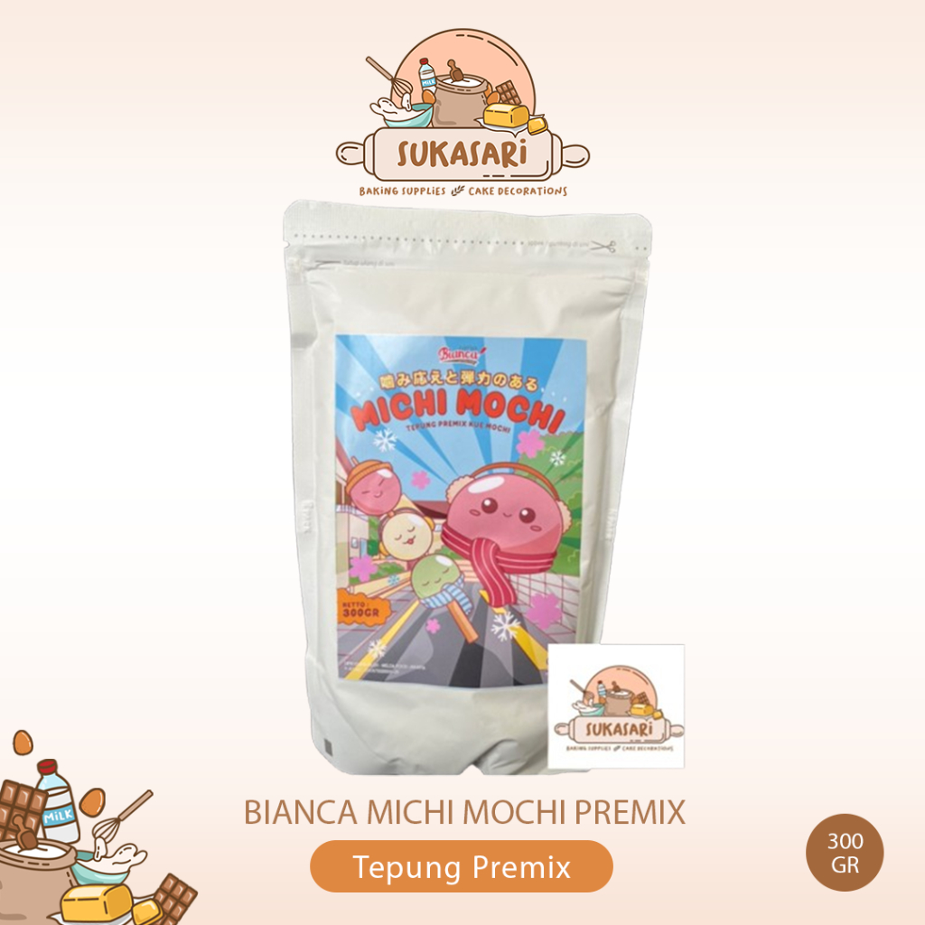 

Bianca Michi Mochi Premix 300gr kue mochi Tepung Premix japanese Mochi
