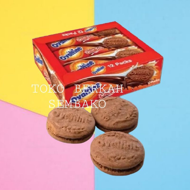 

(BOX) OVALTINE Chocolate Malt Cookies 288gr Isi 12Pcs