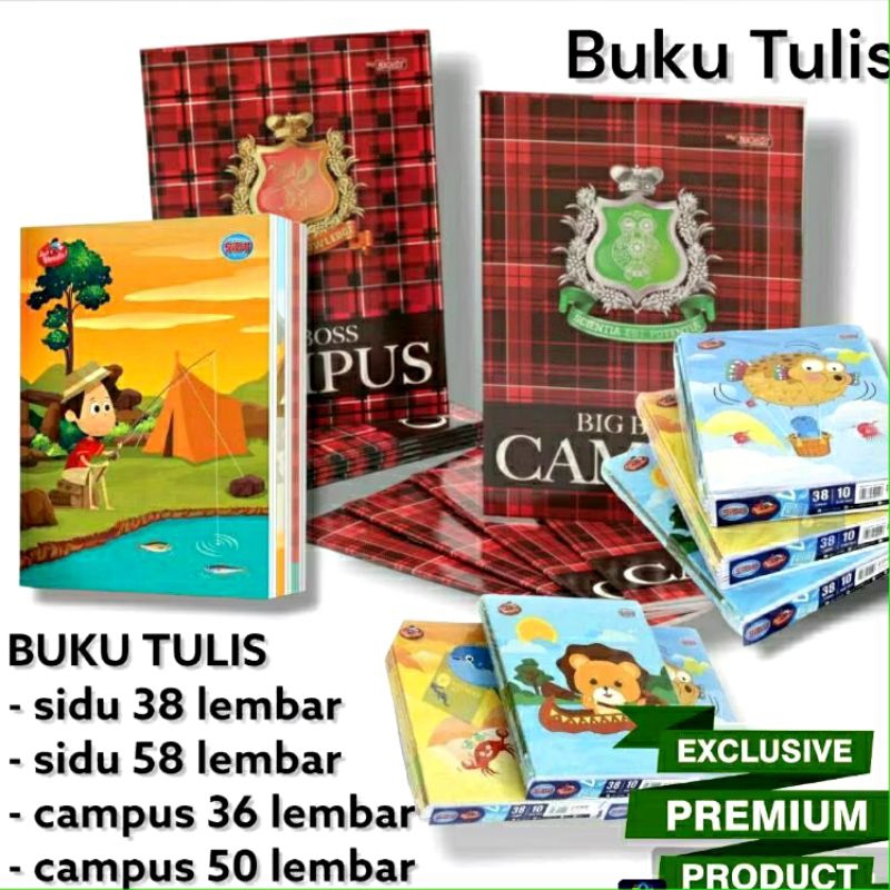

BUKU TULIS MURAH 1 PAK,10 pcs
