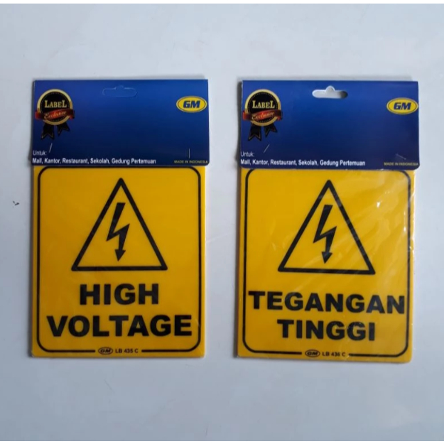 

GM LABEL ACRYLIC HIGH VOLTAGE / TEGANGAN TINGGI LB-453 BESAR WARNA