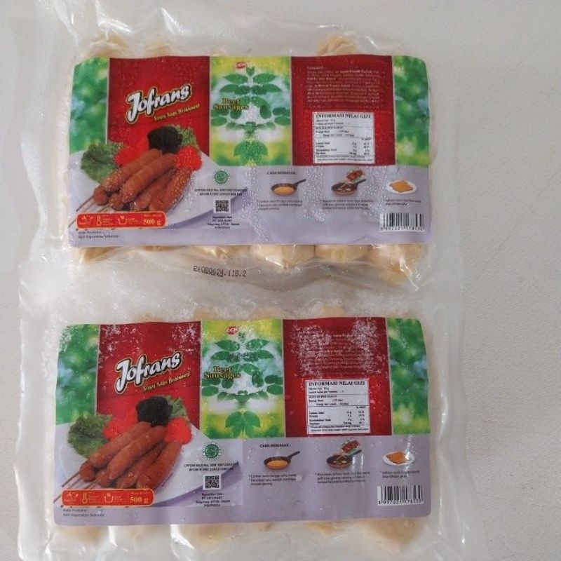 

sosis sapi jofran 500g isi 12pcs