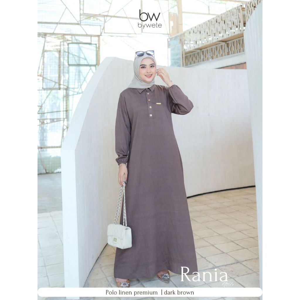 gamis dress murah RANIA dress bahan polo linen premium