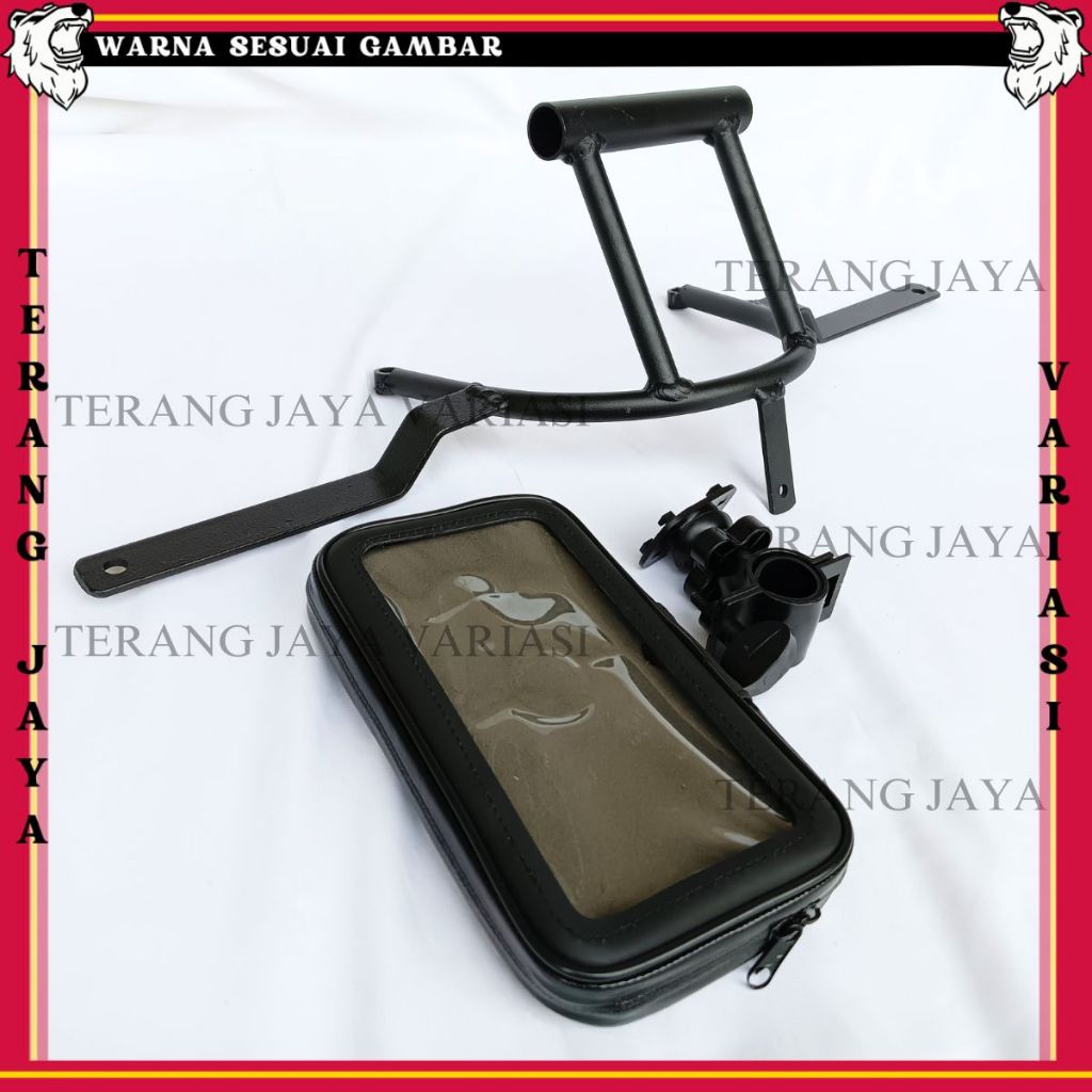 PAKET HOLDER GPS HP YAMAHA NMAX NEW PHONE HOLDER ALUMUNIUM STANG MOTOR BRAKET BRACKET BREKET HOLDER 