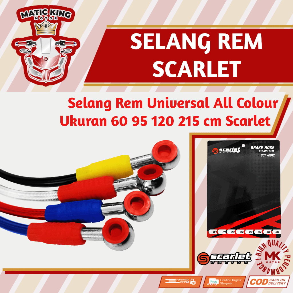 Kabel Selang Rem Mio Sporty Smile Nmax Aerox Gear Lexi Fino Soul GT FreeGo Xride Vixion F1zr Jupiter
