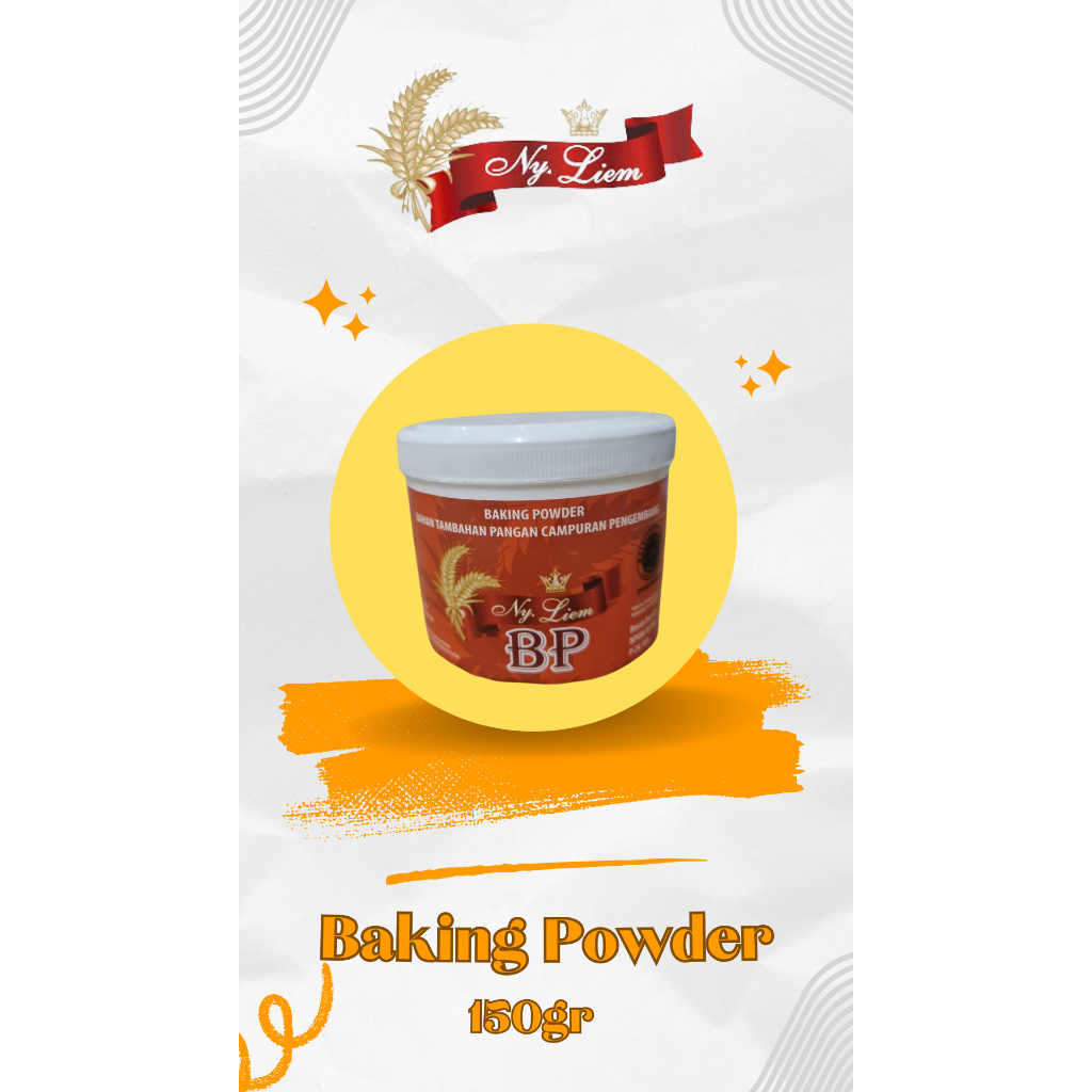 

NY LIEM BP / BAKING POWDER - PENGEMBANG KUE & ROTI DOUBLE ACTING 150 GR