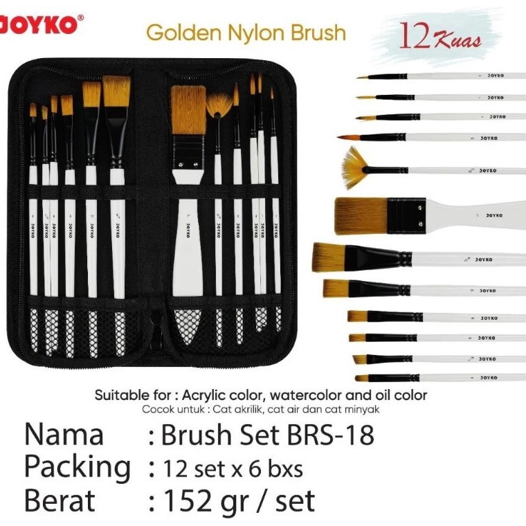

KODE F8U Kuas Lukis Art Brush Joyko Set BRS18