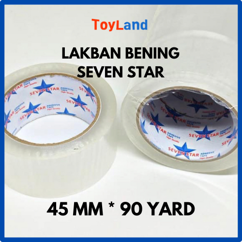 

LAKBAN BENING SEVEN STAR MURAH 45 MM X 90 YARD