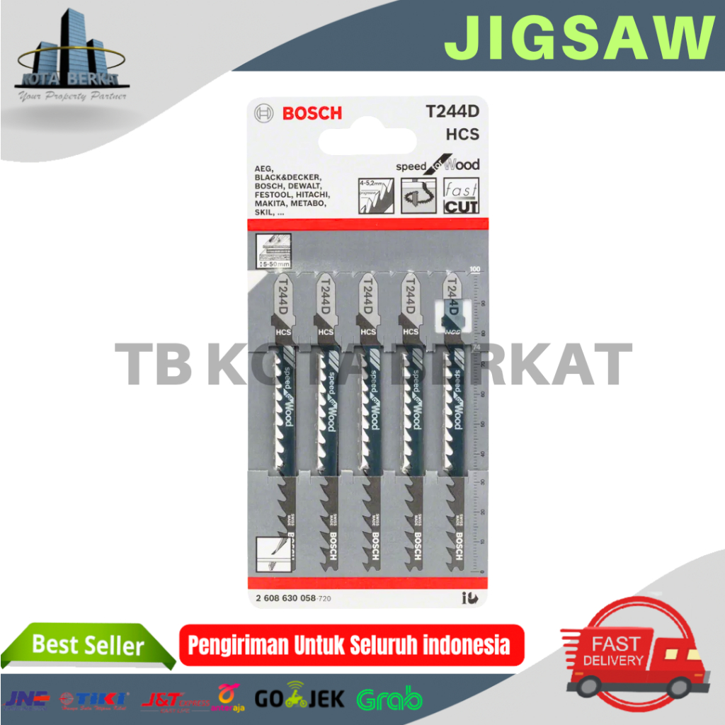 MATA GERGAJI JIGSAW BOSCH / HCS JIGSAW BLADE T244D