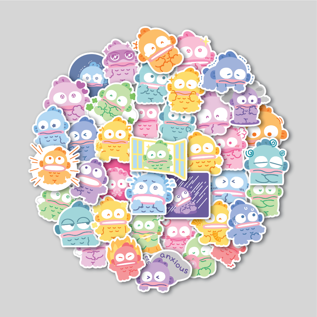 

STICKER PACK COLORFUL HANGYODON SANRIO | STICKER TUMBLR LAPTOP | STIKER KOPER HELM