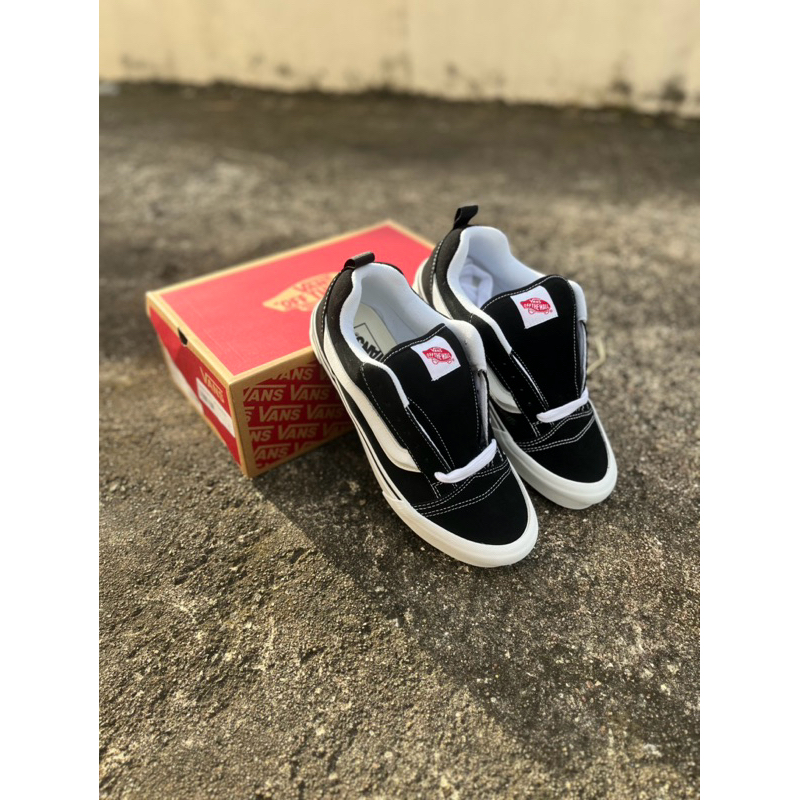 VANS KNU SKOOL BLACK WHITE 100% ORIGINAL