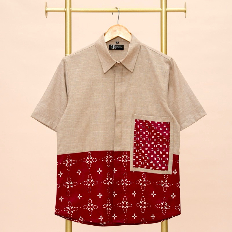 Kemeja Pria Batik TAKA Cream