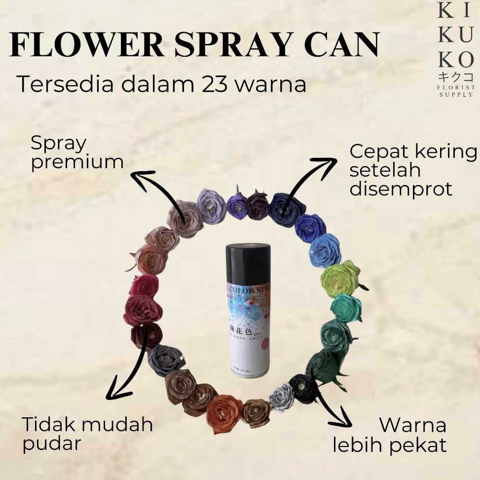 

KODE U38V Spray Can Color Flower Floral Bunga Cat Pilox Full Pewarna