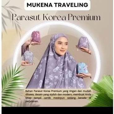 Terbaru Mukenah Travel Parasut Premium Korea 2 in 1/Mukena Lato-lato Jumbo Dewasa