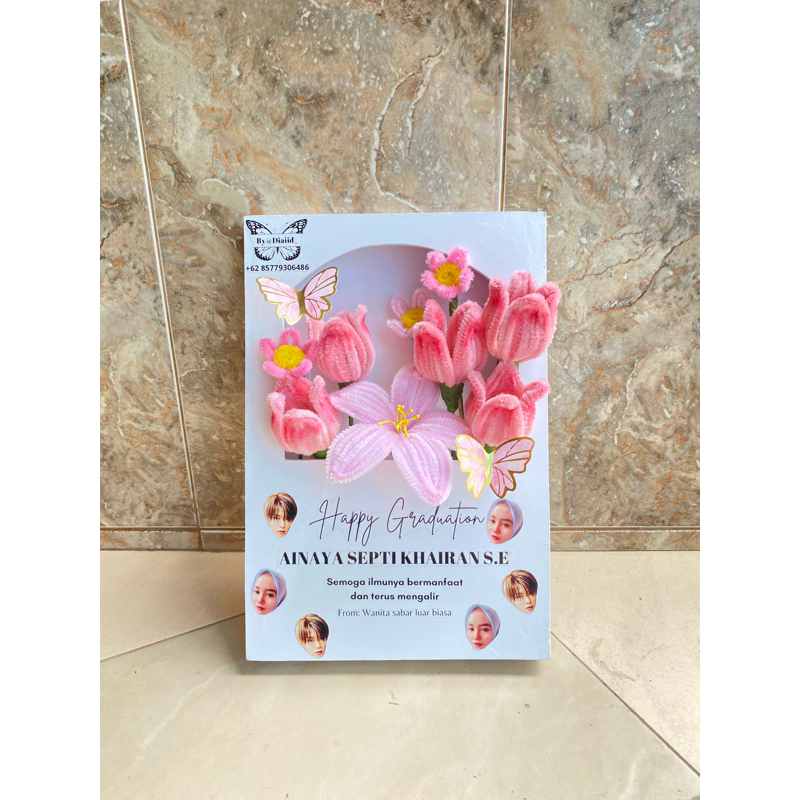 Flower box PREMIUM / mini flowers box / hadiah wisuda / welcome sign / flowers box sign / hadiah ula