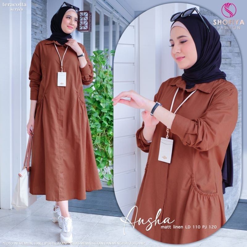 GAMIS ANSHA MIDI DRESS ORIGINAL SHOFIYA SFS