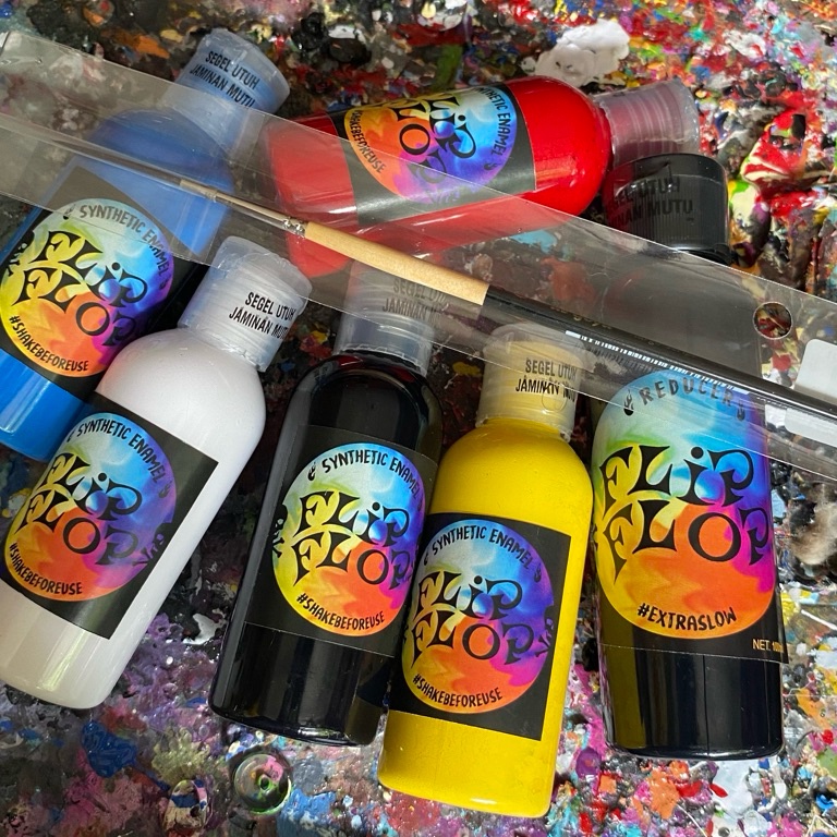 

KODE J44G PROMO 1 PAKET FLIPFLOP ENAMEL PAINT