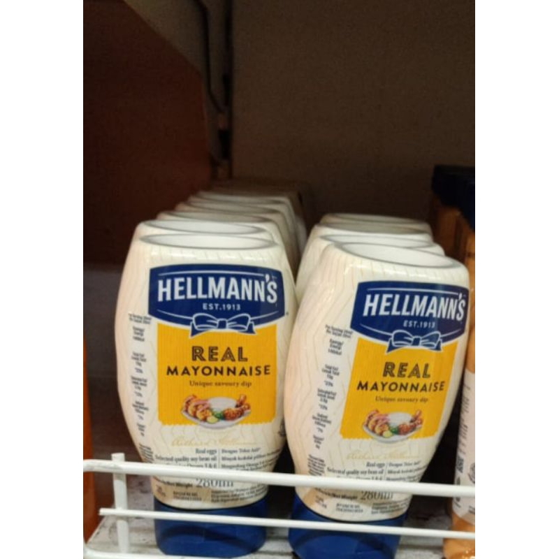 

Mayonais Hellmanns Real Mayonnaise Botol 280 mL