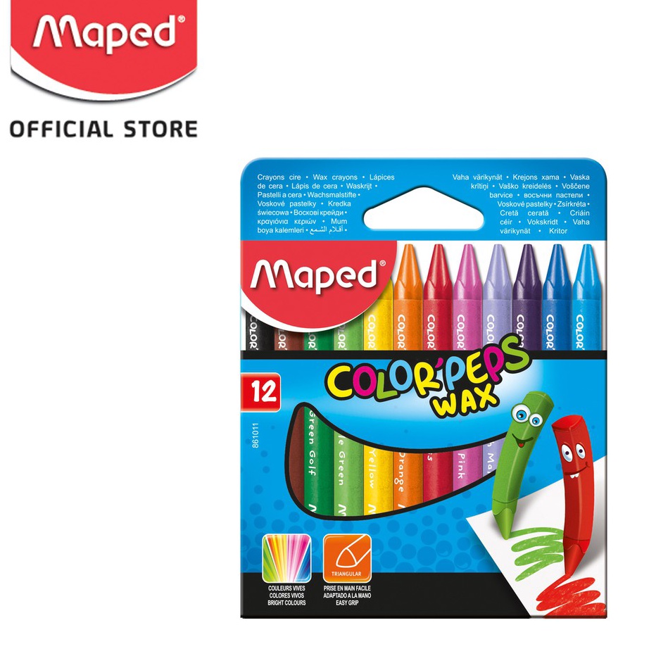 

HJ6 Maped Wax Crayon 12 Cardboard