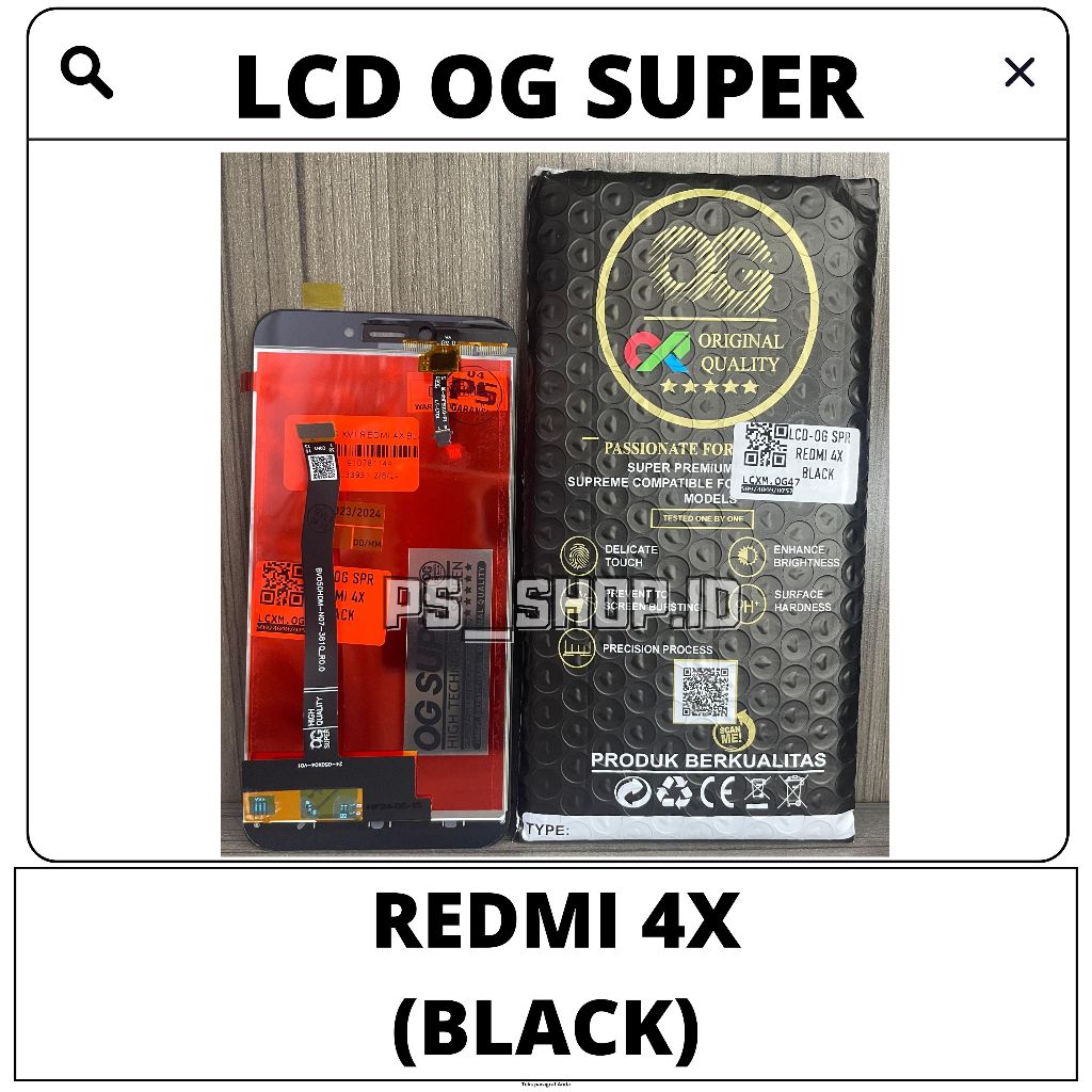 LCD XIAOMI REDMI 4X / MI 4X TOUCHSCREEN OG SUPER