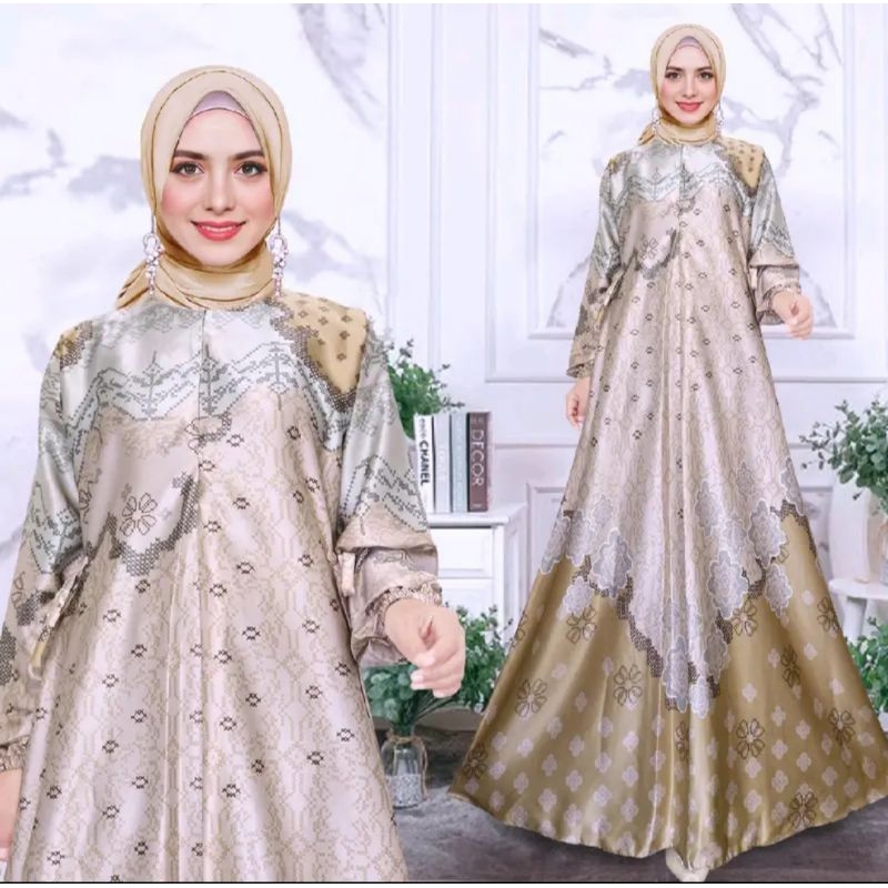 Gamis model terbaru dress wanita kekinian gamis batik muslim pesta modern