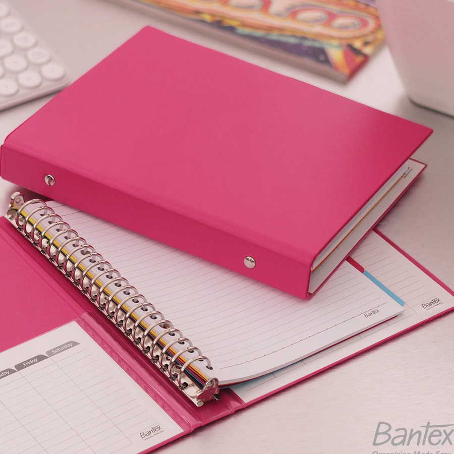 

FG2 Bantex Binder Note A5 2 Ring Besi Loose Leaf Multiring Binder Melon 1324 63