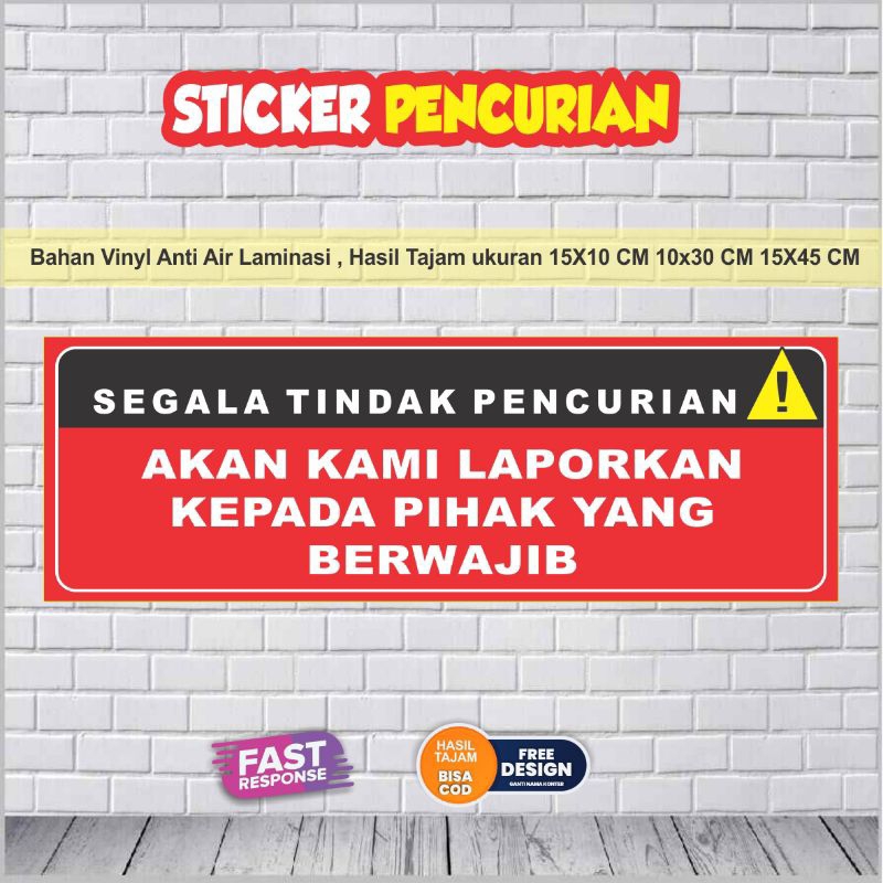 

Sticker Tindak Pencurian