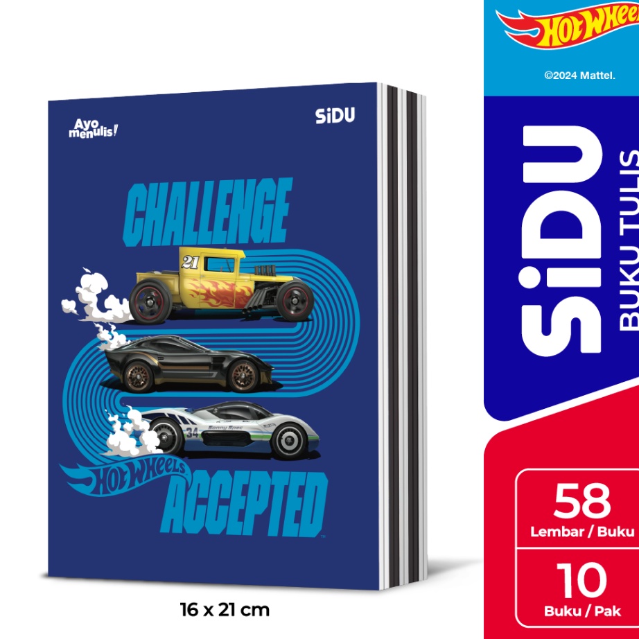 

KI3 SiDU Buku Tulis Hotwheels 58 Lembar 1 Buku