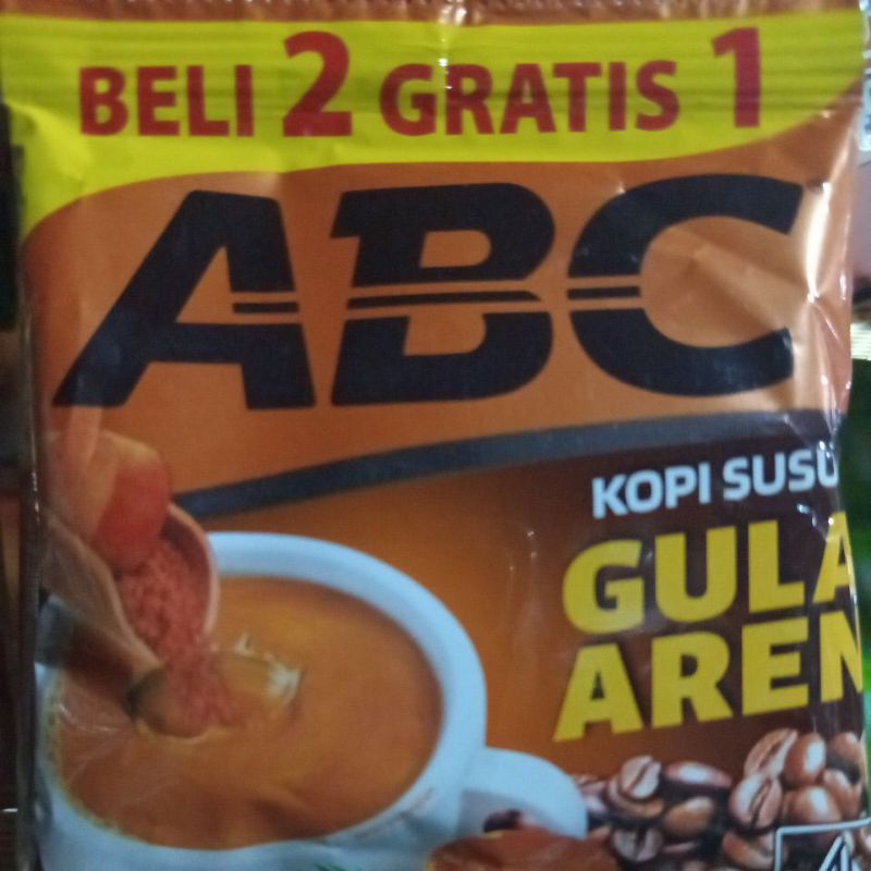 

kopi ABC susu gula aren per renceng isi 15 sachet