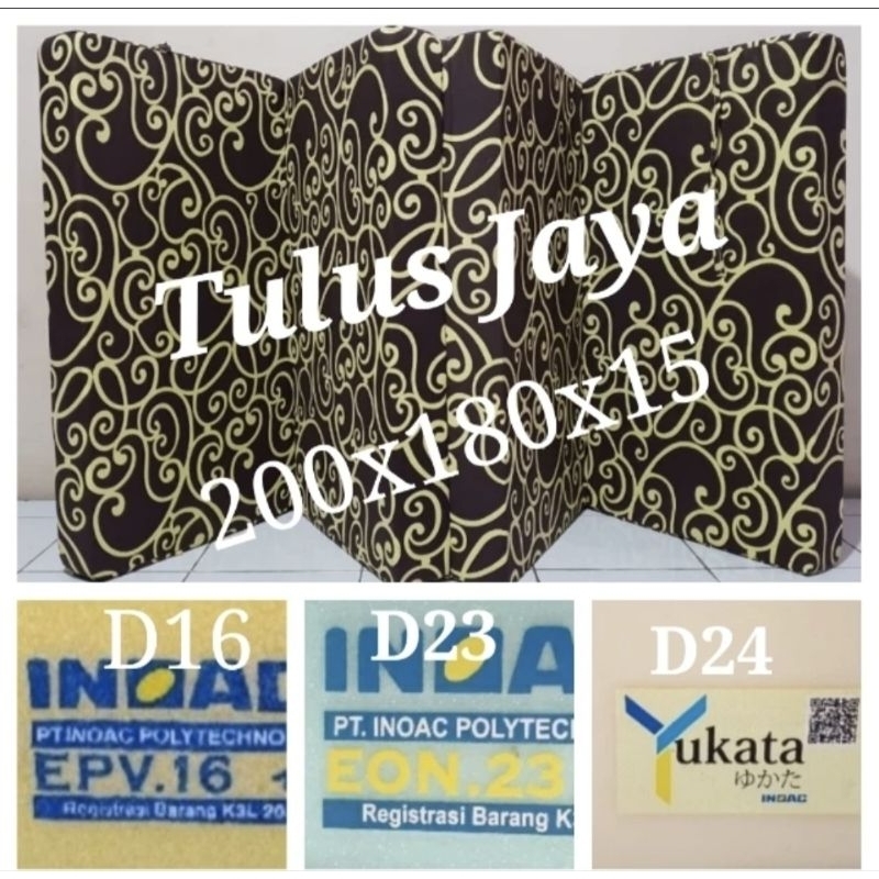 200x180x15 Kasur Lipat/Kasur Lantai/Guest Bed/Kasur Piknik INOAC Yukata