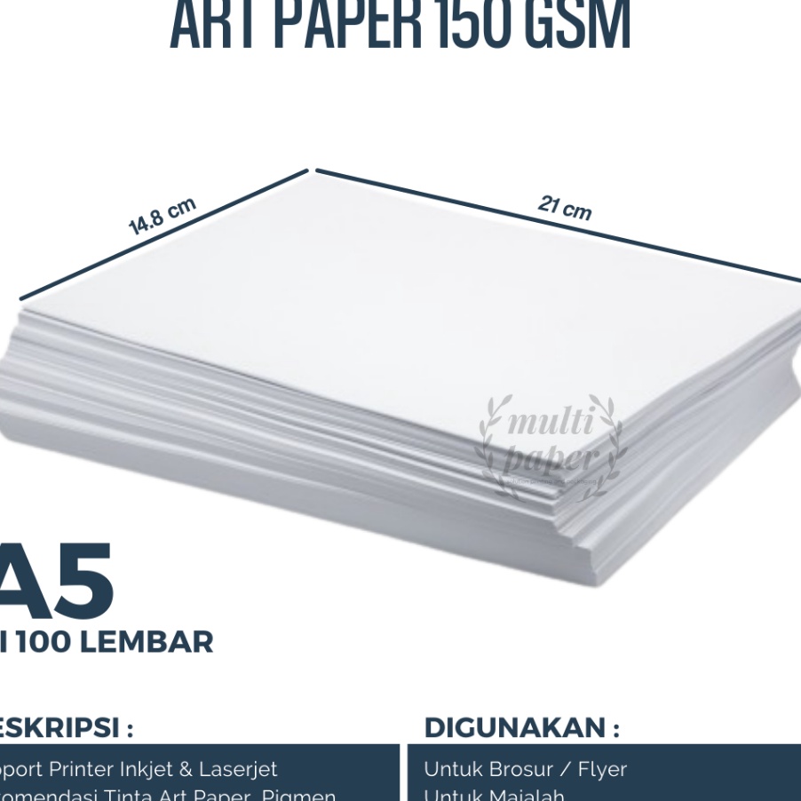 

Istimewa Kes Art Paper 15 Gsm A5 isi 1 lembar Kes Brosur A5