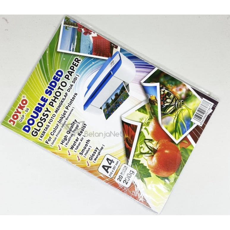 

Hot Kes Foto Mengkilap Glossy Photo Paper 2 Sisi Joyko GSP 2 Lembar