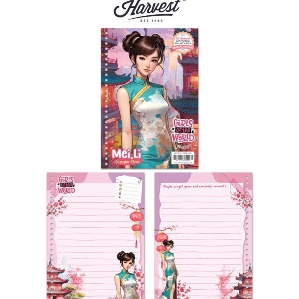 

Wah Loose Leaf Kes Binder Harvest A5 Girls of The World 2 Shanghai