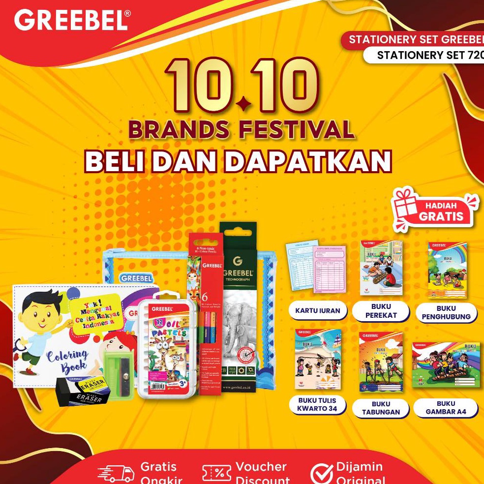 

KODE O92U GREEBEL Paket Alat Tulis SET 72 Stationary Stationery Set Alat Tulis Sekolah Alat mewarnai Anak