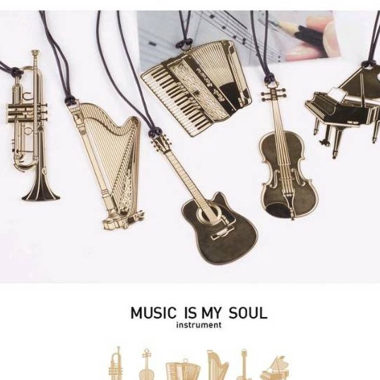 

Termurah Pembatas Buku Bookmark Motif Unik Alat Music