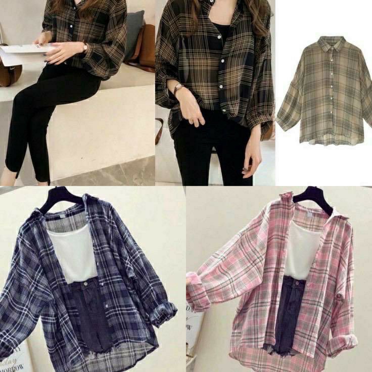 BARU RESTOK Kemeja Guilen  Kemeja wanita