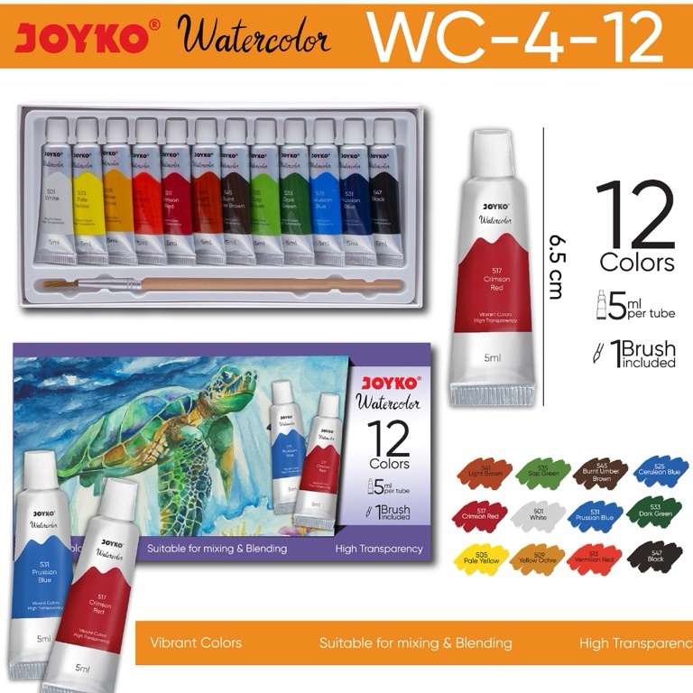 

Banyak Peminat Watercolor Set Cat Air Joyko WC412 Warna