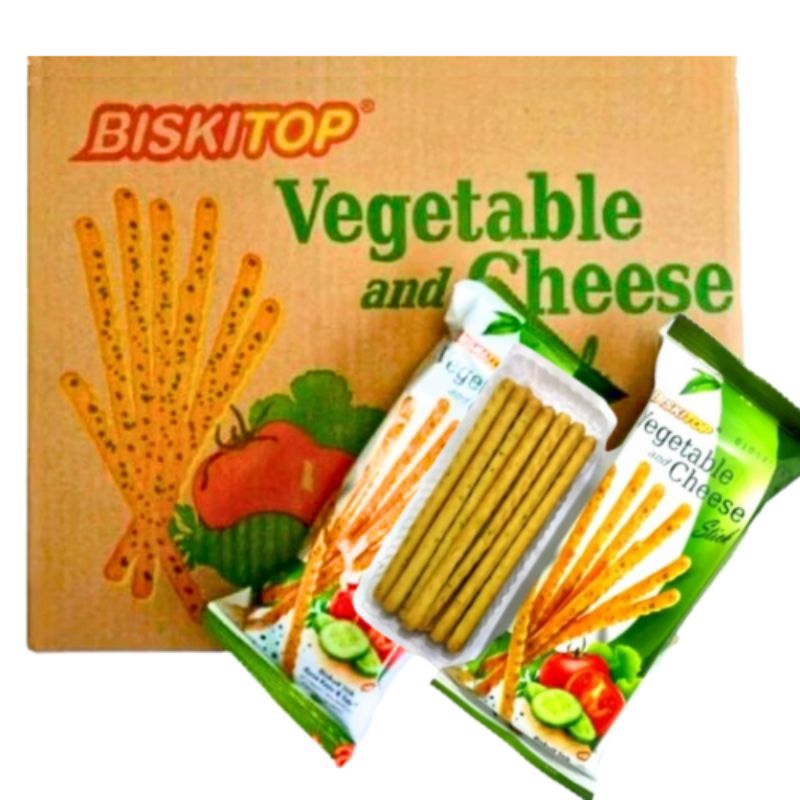 

Biskitop vegetable | Biskuit stick 1 dus isi 40 bungkus