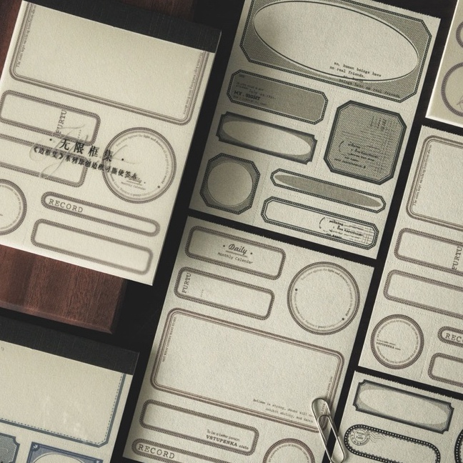 

FG2 7E paper art deco decor journaling bentuk memo basic tulisan