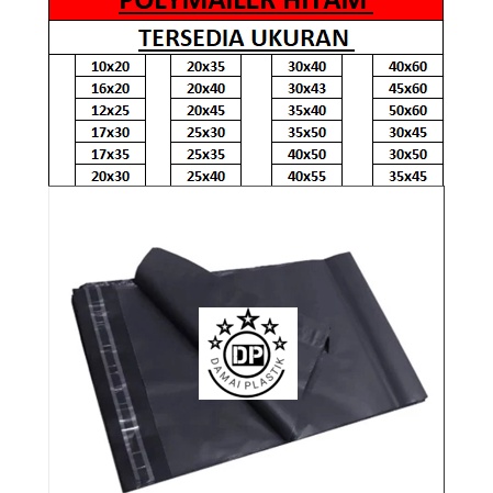 

HJ6 Plastik Packing Olshop OnShop ol on Shop Polymailer Hitam 25x3