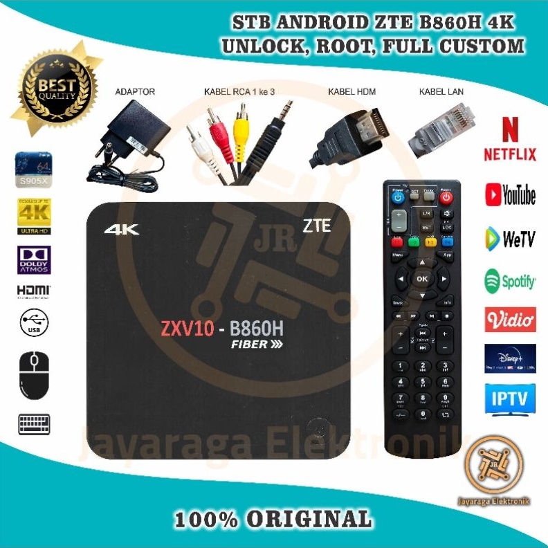 STB Android Smart TV Box B86OH 4K Hybrid Full Root Full Custom Full Aplikasi Full Fitur SIAP PAKAI  