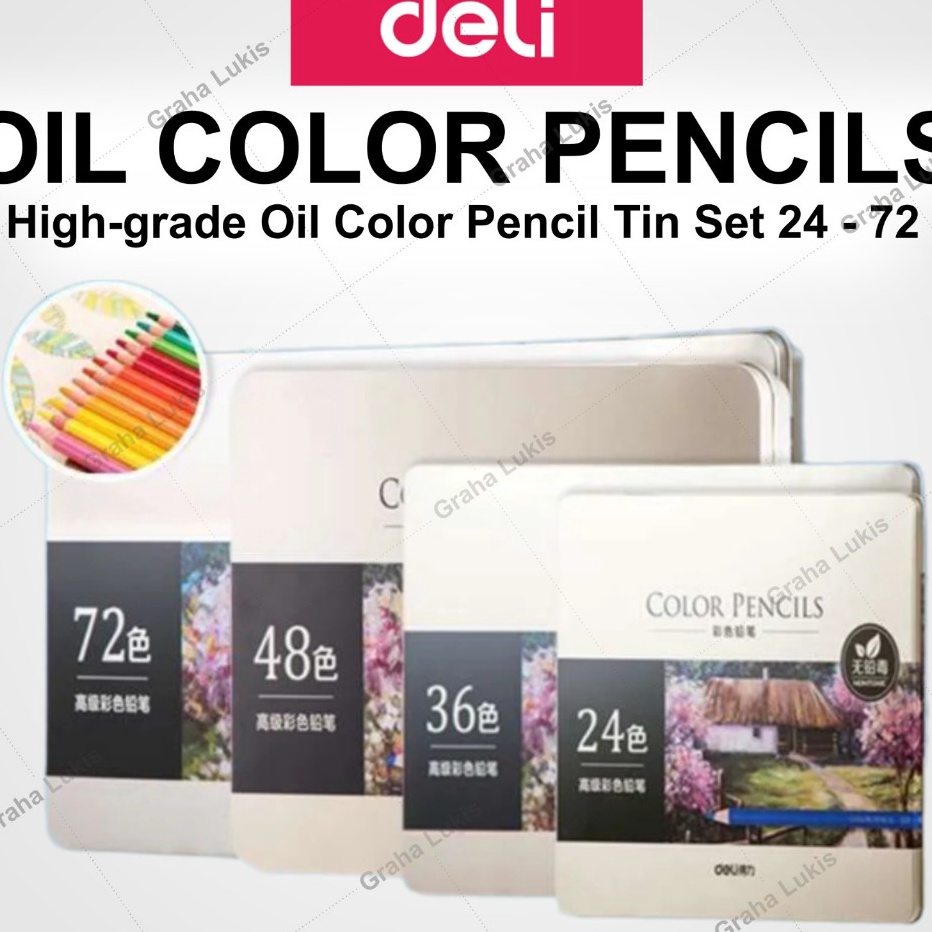 

MURRRMERRR Deli Highgrade Oil Pencil Color Pensil Warna Minyak 24 36 48 72