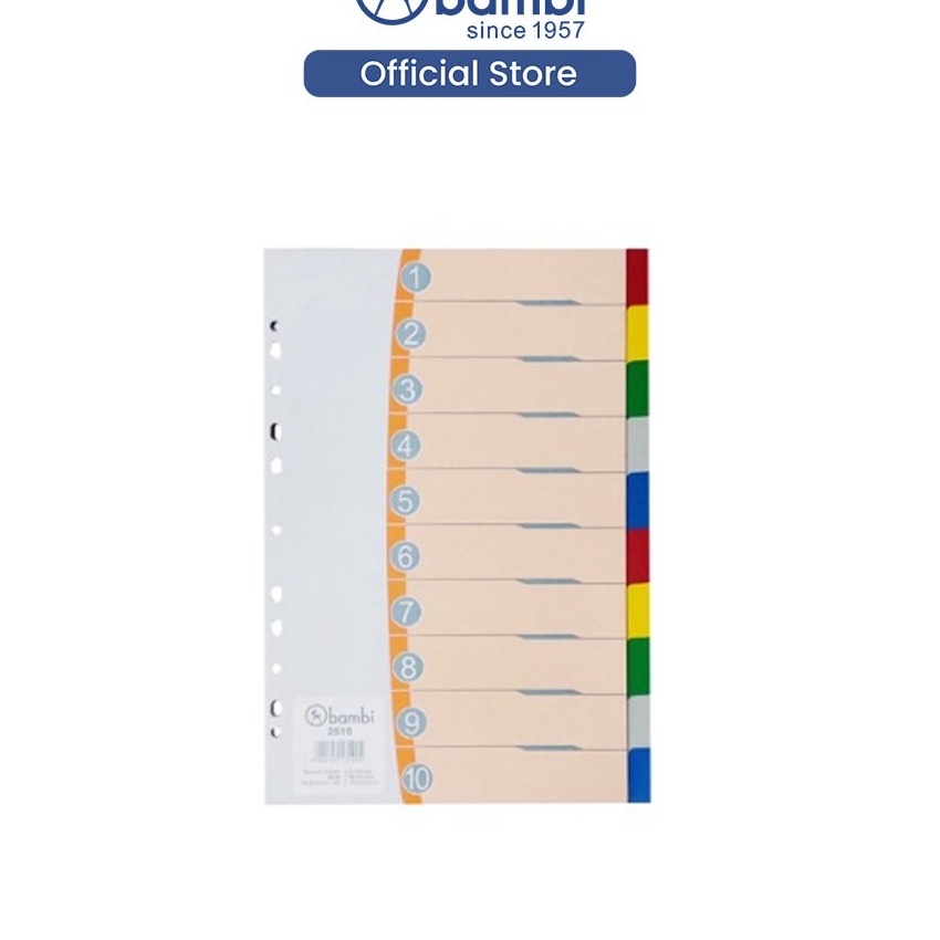 

Hematku Isi Binder Folio Divider Indexes 1 Colour Bambi kode 251