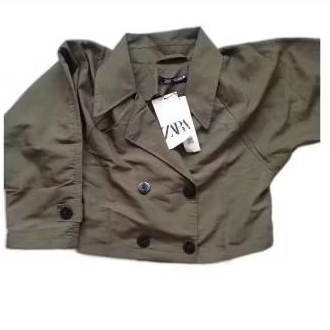ZARA Atasan Kemeja wanita crop top Turki