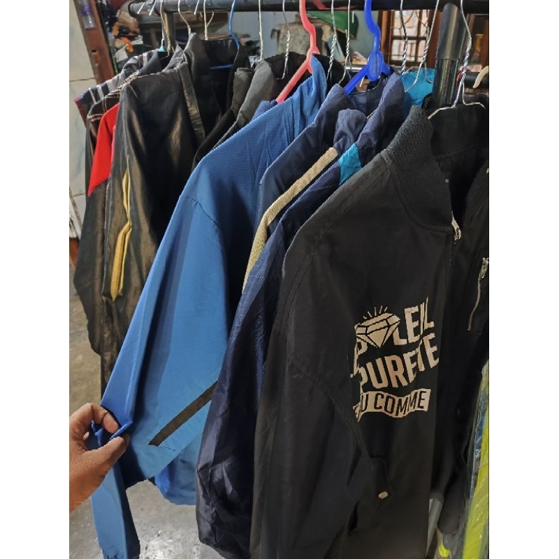 Jaket second brand, outdoor Winbraker running casual hoodie