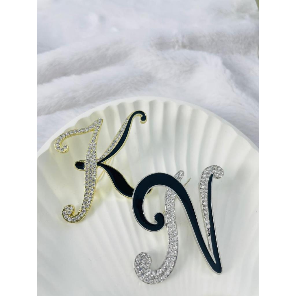 BROS HIJAB PIN PAKAIAN MOTIF INISIAL HURUF LP-W-6