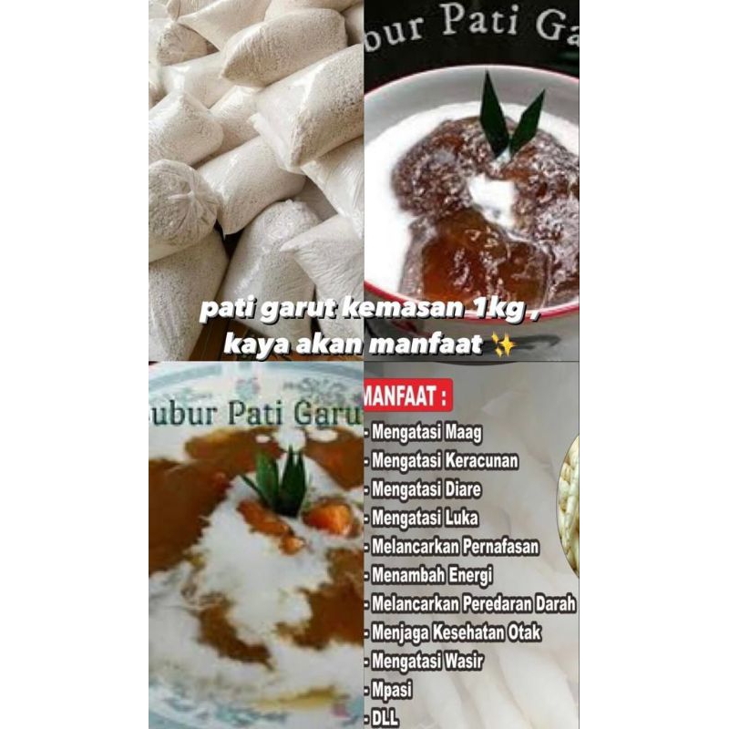 

1kg Tepung Pati Garut Tepung Jenang Pati Garut 1kg Tepung Garut Halus Asli