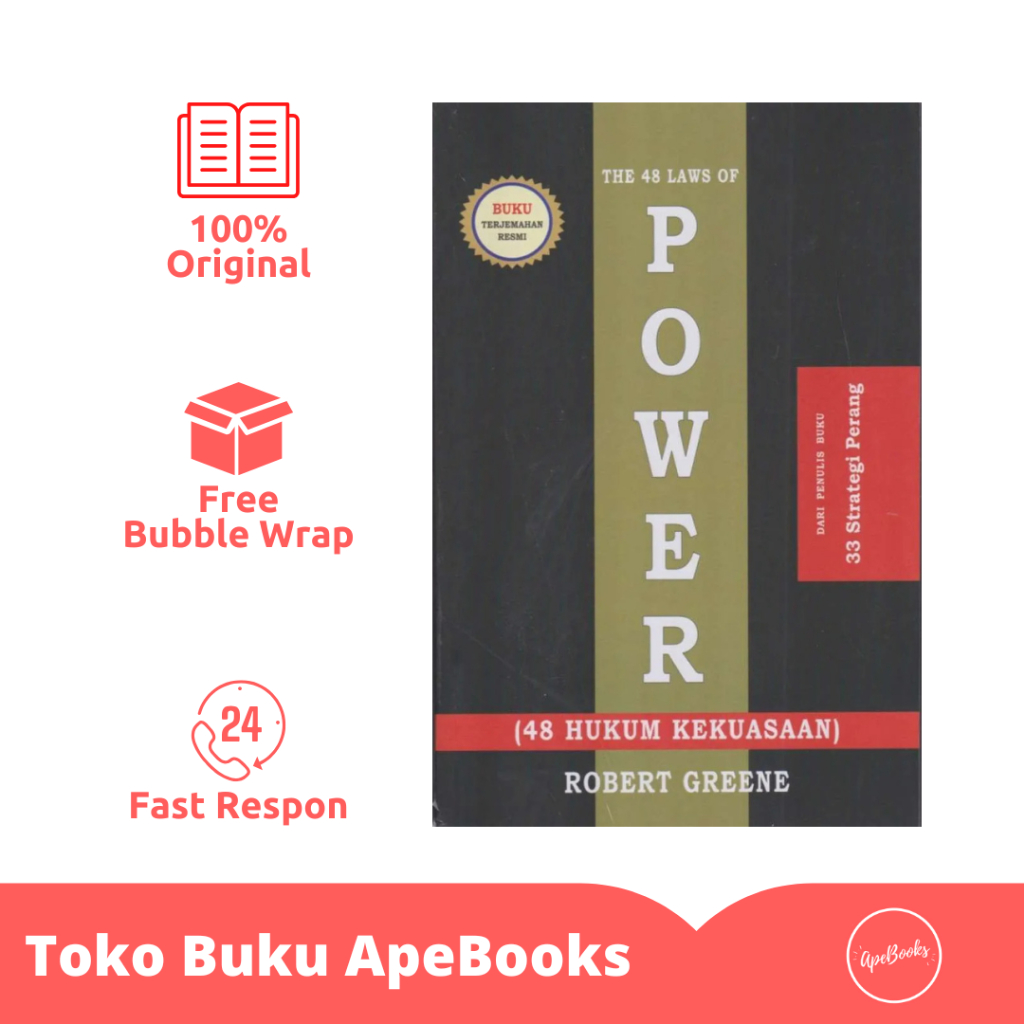 Buku The 48 Laws of Power (48 Hukum Kekuasaan) Bahasa Indonesia - Robert Greene (Original)